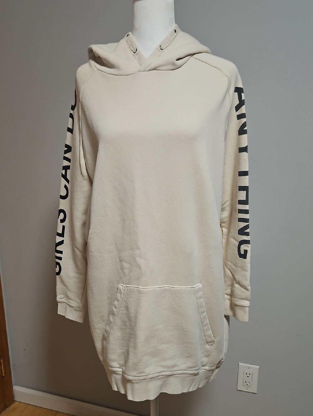 Zadig & Voltaire Off-White Hoodie with Branded Neck Label